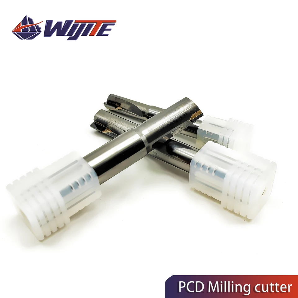 Diamantová frézka Cutter PCD PCD uhlíkové vlákno sklenené vlákno Bakelwood spracovanie nástroja CNC CNC Die-Cast Hliníková koncová mletá nožnica