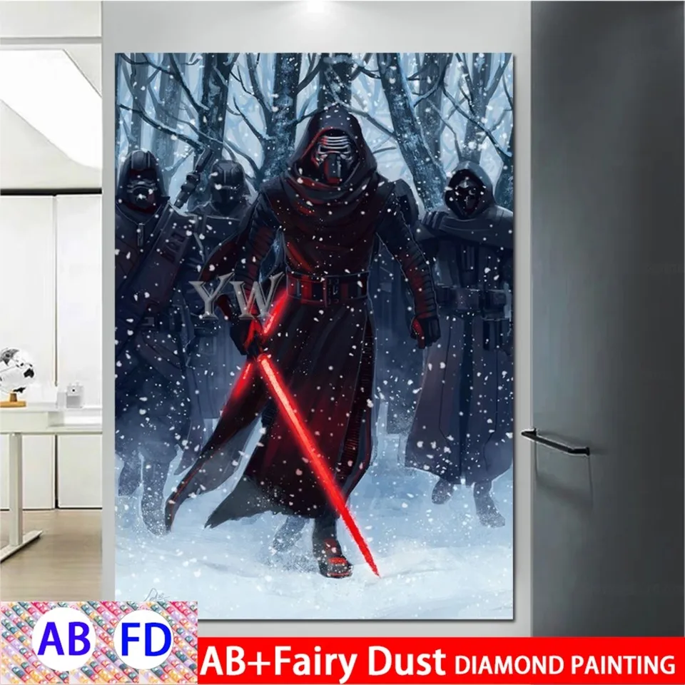 Diamantová maľba Darth Vader 5D výšivka sada pre krížovú výšivku mozaik