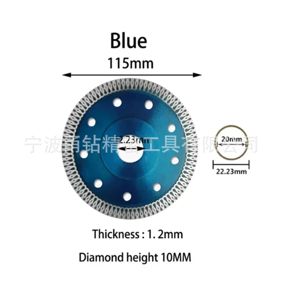Diamantová píla čepeľ dlaždica keramický žulový mramorový uhol brúsky 105 mm 115 mm 125 mm