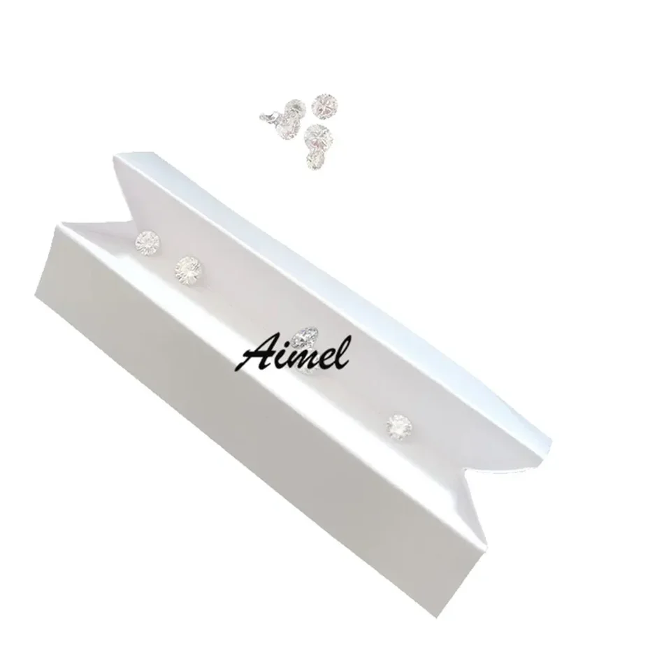 Diamantové klasifikácie karty Profesionálny biely drahokam zirkónový klasifikácia triedenie Tray 5pcs/šarža skladacie gemologické učebné nástroje