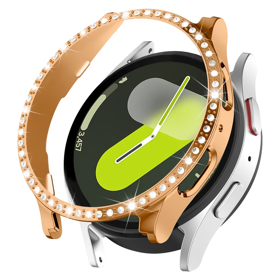 Diamantové puzdro pre Samsung Galaxy Watch 7 44 mm 40 mm príslušenstvo Hard PC Dutiny Všade okolo