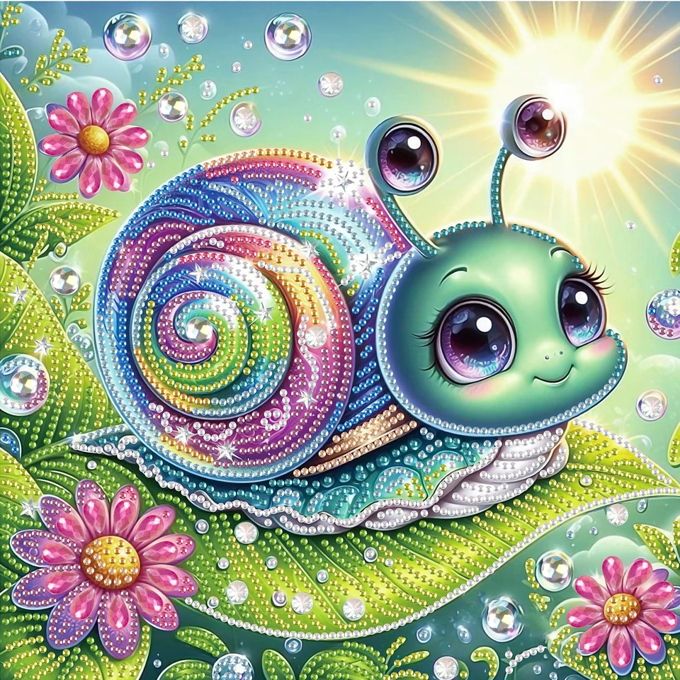 Diamond Art Painting Nouveaute Kits pre dospelých slimák, 5D špeciálne tvary diamantových umeleckých súprav pre začiatočníkov, pre dekoráciu domácej steny