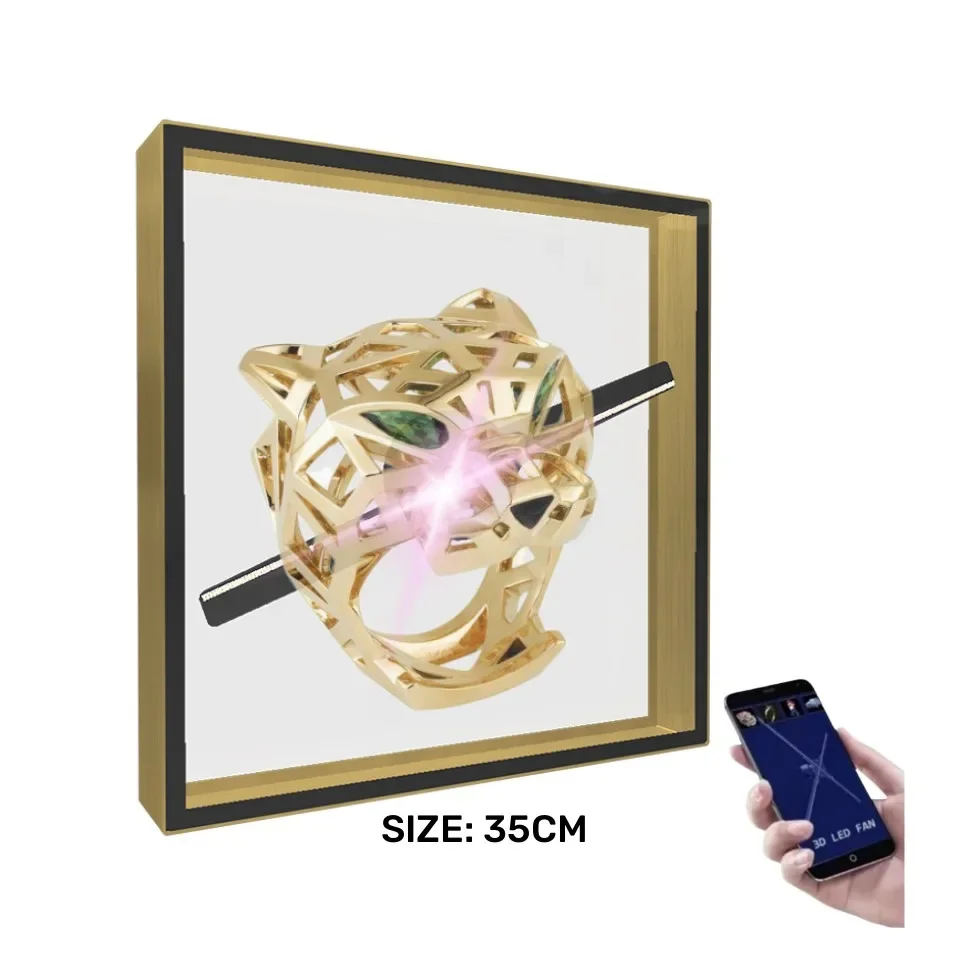 Diamond Shop Display 8G Pamäťová karta 3D hologram ventilátor WiFi s obalom WiFi App prenosný ventilátor Displej 3D Hologram Ventilátor V prípade