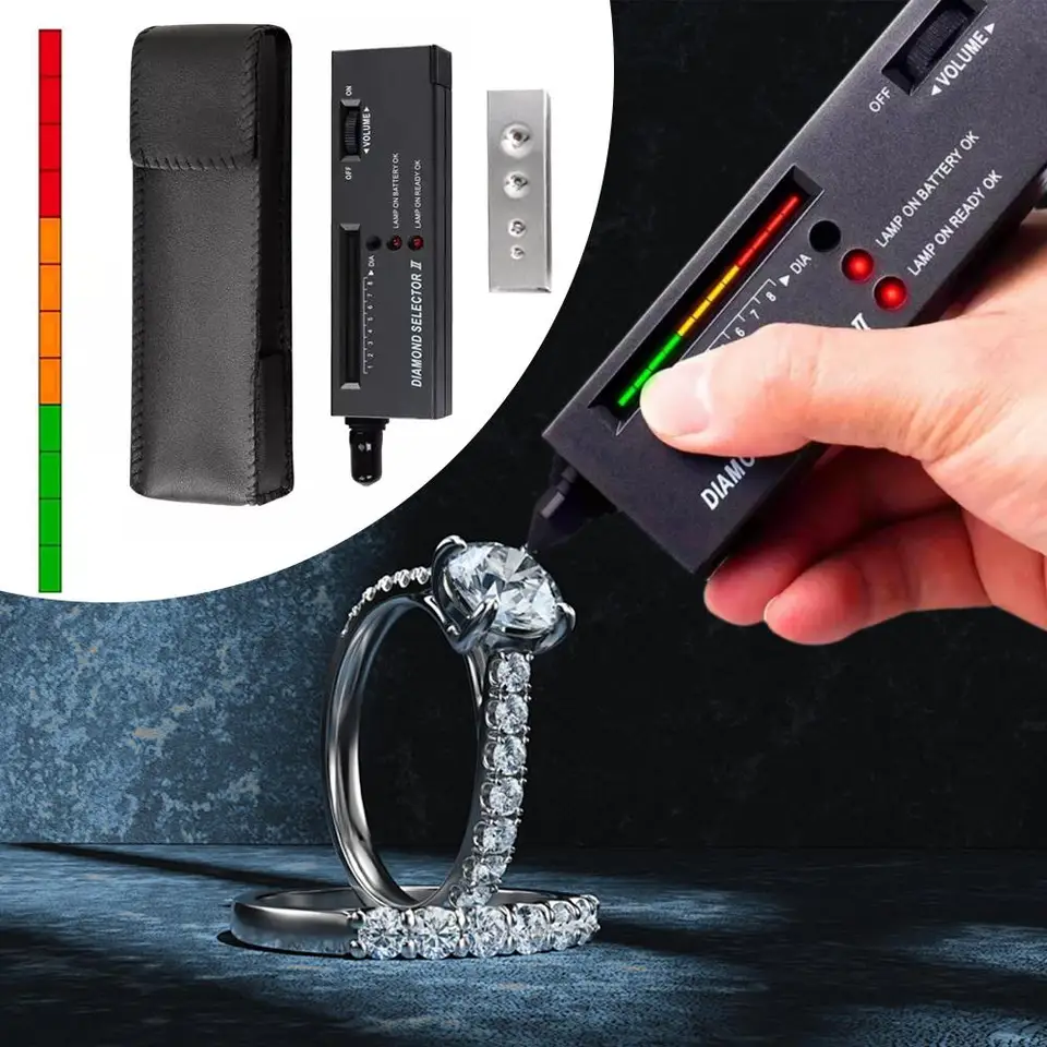 Diamond Tester Pen Presné ľahké rozlíšenie LCD displej DISPLECTOR SELEGRE DEPELRY GEM Diamond Testing rýchly nástroj Nástroj X5Q9