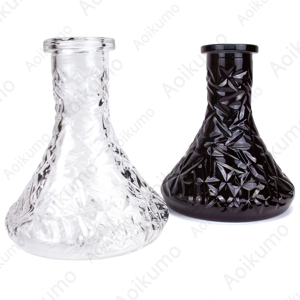 Diamond v tvare vodná fajka Univerzálna sklenená základňa vhodná pre Narguile Cachimbas Sheesha Chicha Spodná komora shisha príslušenstva Shisha