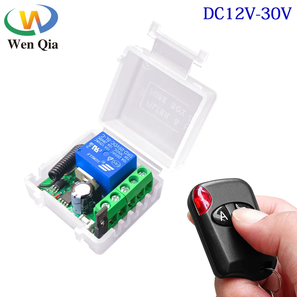 Diaľkové ovládanie 433MHz Univerzálny prepínač diaľkového ovládača DC12V 24V 30V 1CH 10A Reléový prijímač Light Diaľkový ovládač pre LED