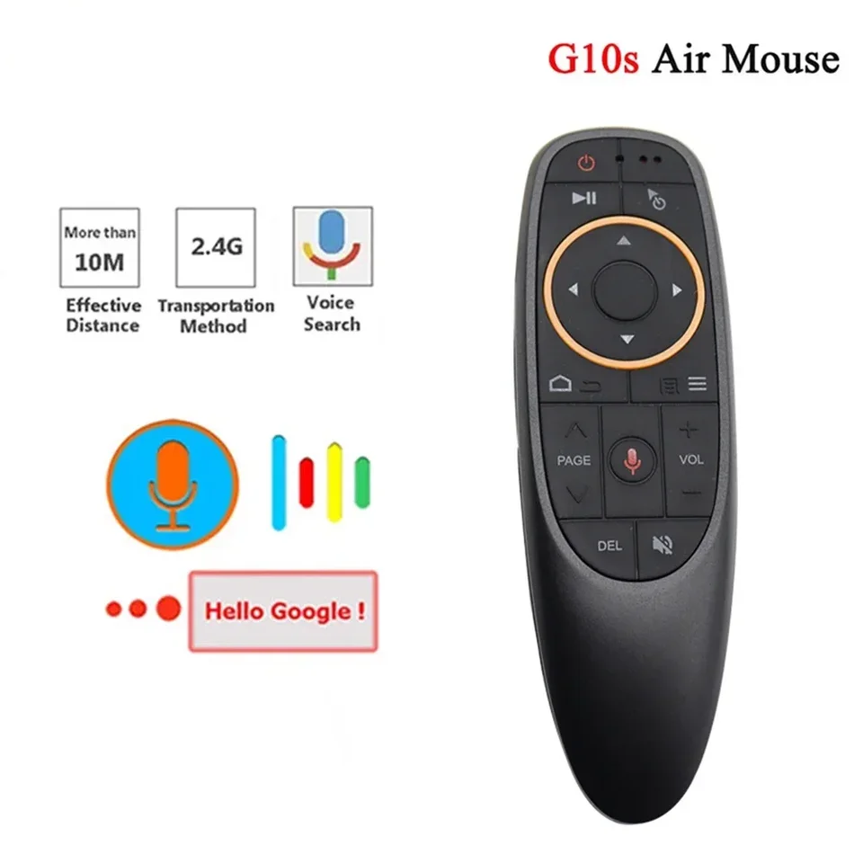 Diaľkové ovládanie G10S Air Mouse Voice 2.4g Wireless Gyroscope IR učenie pre H96 Max X88 Pro X96 Max Android TV Box HK1