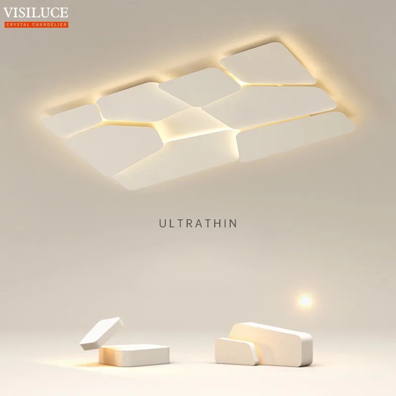 Diaľkové ovládanie inteligentné LED moderný obdĺžnik stropné svetlo lesk dekorácie Spálňa obývacia izba Nordic Minimalistická štvorcová stropná lampa