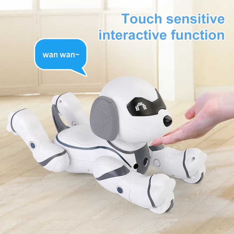 Diaľkové ovládanie Kids inteligentný robotický pes Multifunkcia inteligentného inteligentného RC Machine Puppy Music Hračky pre rané vzdelávanie