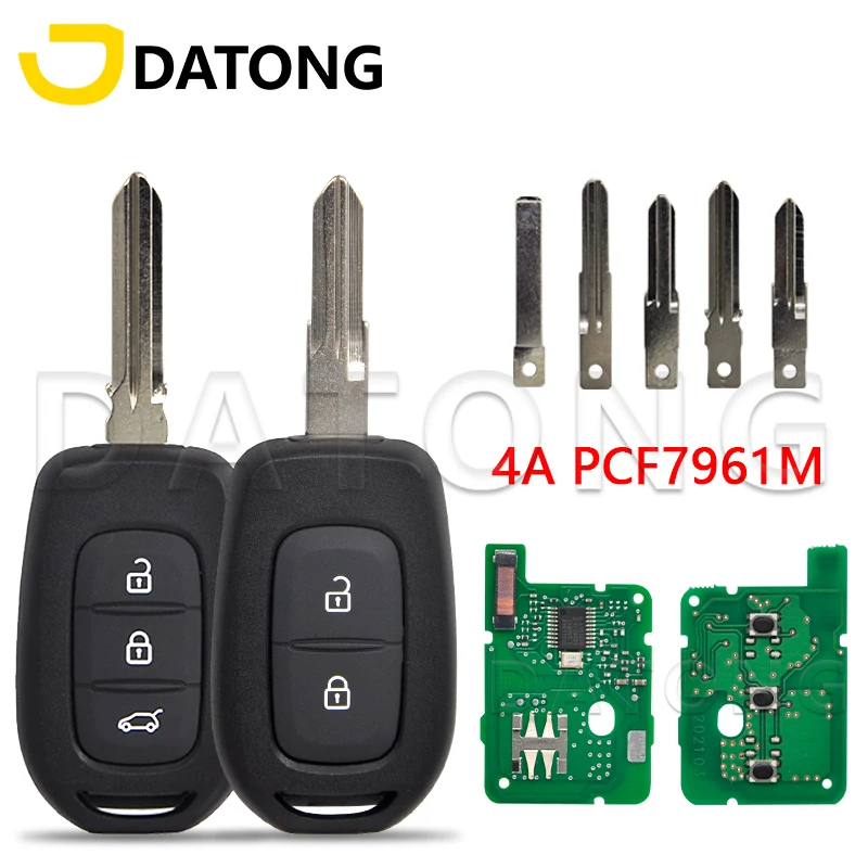 Diaľkový kľúč DATong World Car pre Renault Clio4 Sandero Master3 Symbol Trafic Dia Logan Lodgy Dokker Duster 4Achip 433MHz VAC102