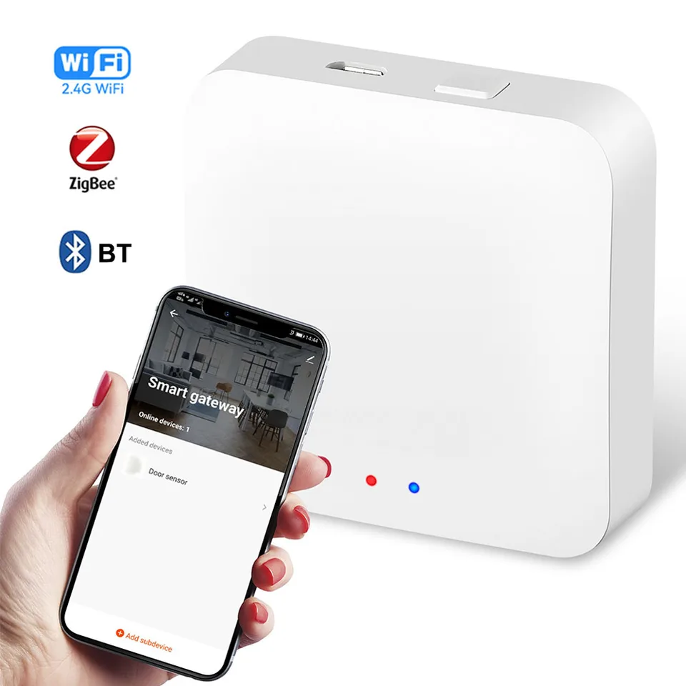 Diaľkový ovládač 2.4g WiFi Smart Gateway Hub TUYA 3.0 Zigbee 3.0 Multi režim Intelligentné domáce spotrebiče bezdrôtové Bluetooth 5.0