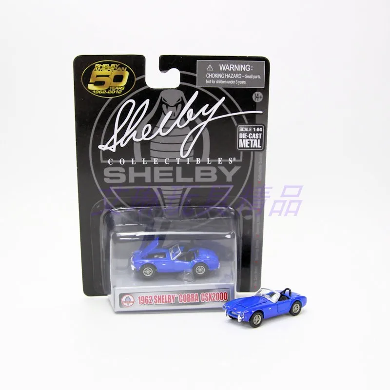 Diecast Alloy 1:64 Ford Shelby Cobra CSX2000 1962 Model svalových automobilov dospelých klasická zbierka Static Display Gift Boy Toy