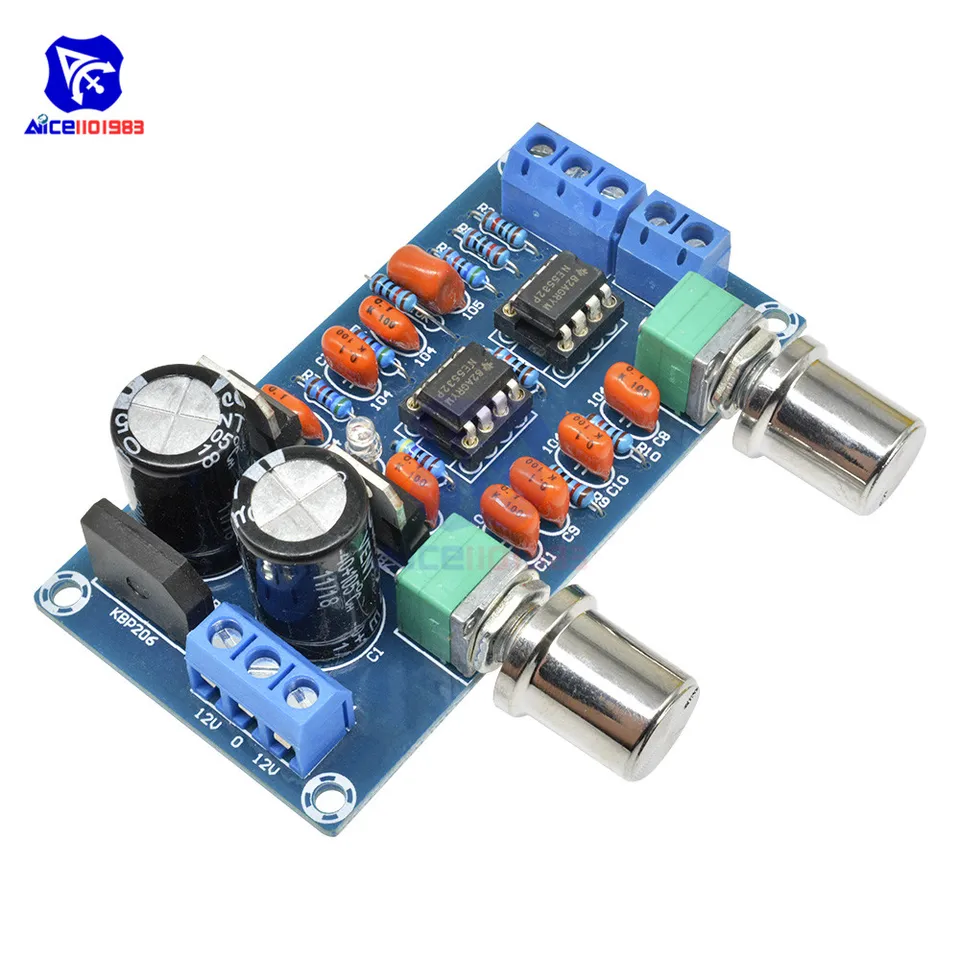 DIEMORE NE5532 Low Pass Filter doska Subwoofer Objem Riadiaca doska Zosilňovač modul AC 9-15V