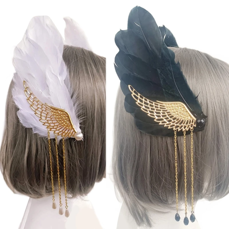 Dievča anime klipové klip krídla Hairclips Teens dospievajúci večierok rekvizity čely