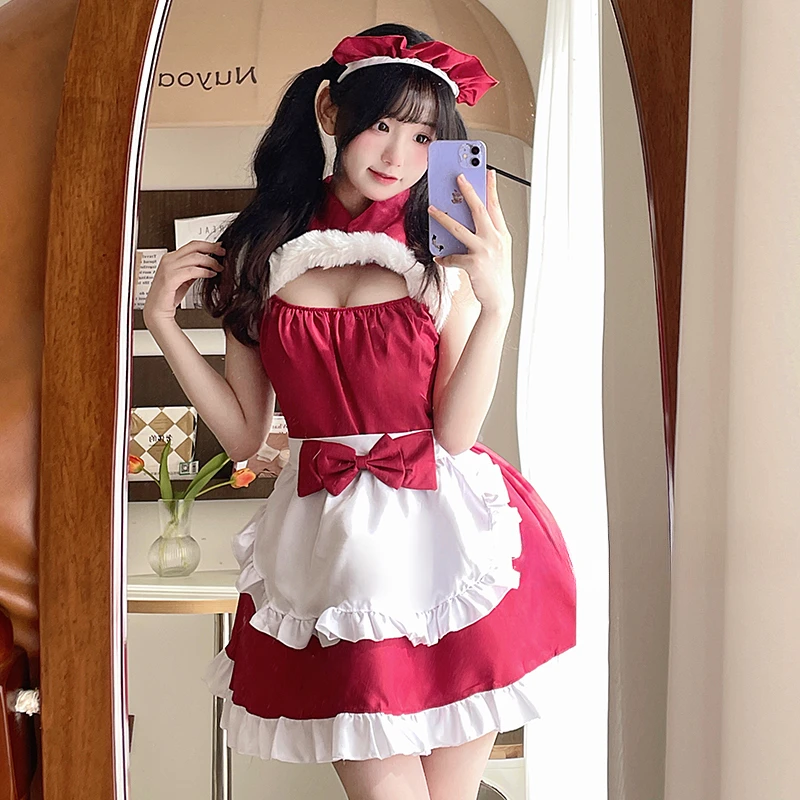 Dievča Lovely Maid Rola Hranie kostýmu animácia show japonské oblečenie šaty 2023 modrá krásna lolita slúžka kostým