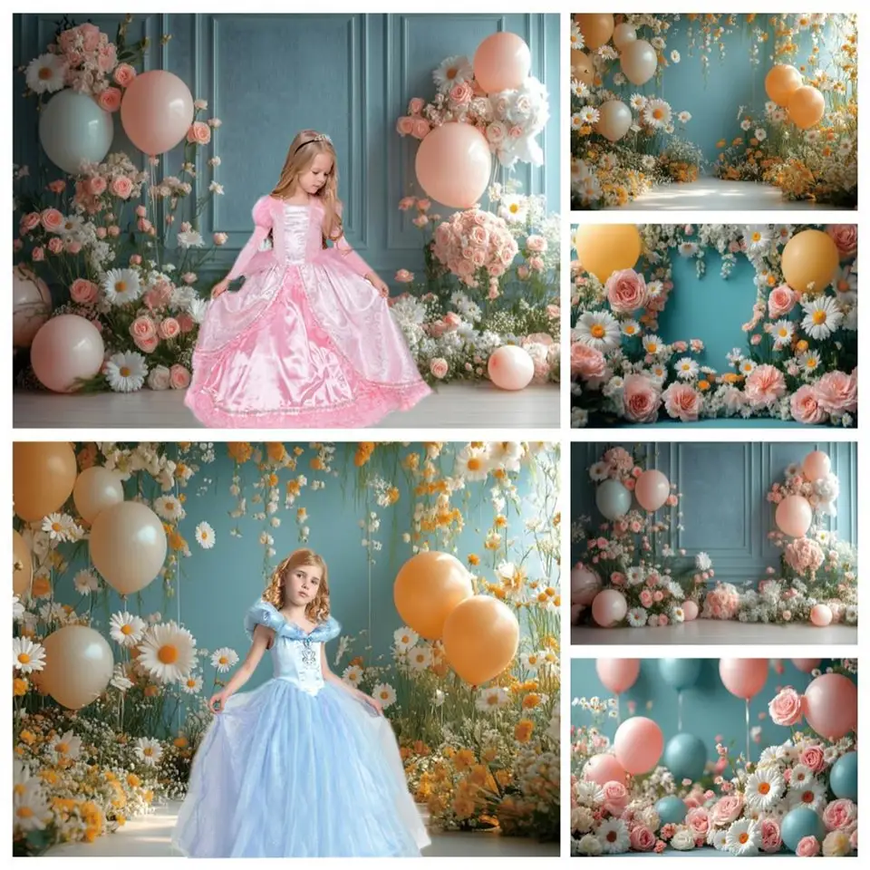 Dievča princezná narodeninová oslava pozadie fotografie