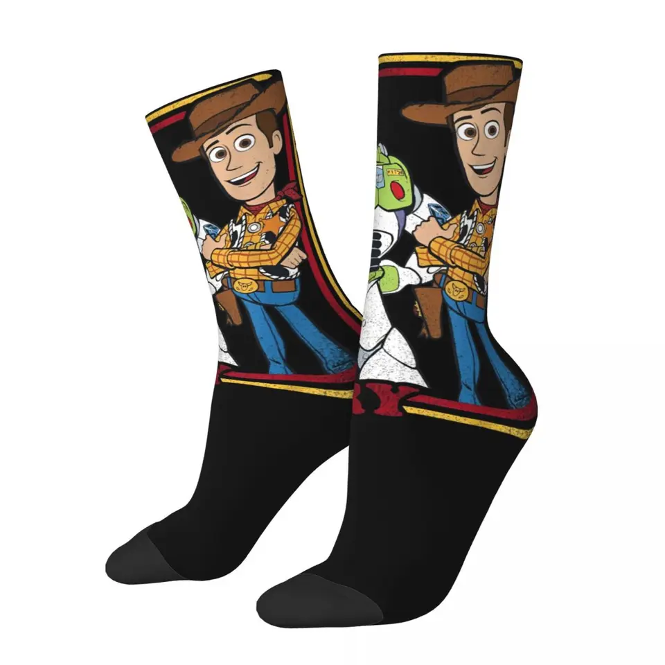 Dievča roztomilé ponožky hračky príbeh Buzz Lightyear Woody Buds Merch Pohodlné šaty ponožky pre celú sezónu