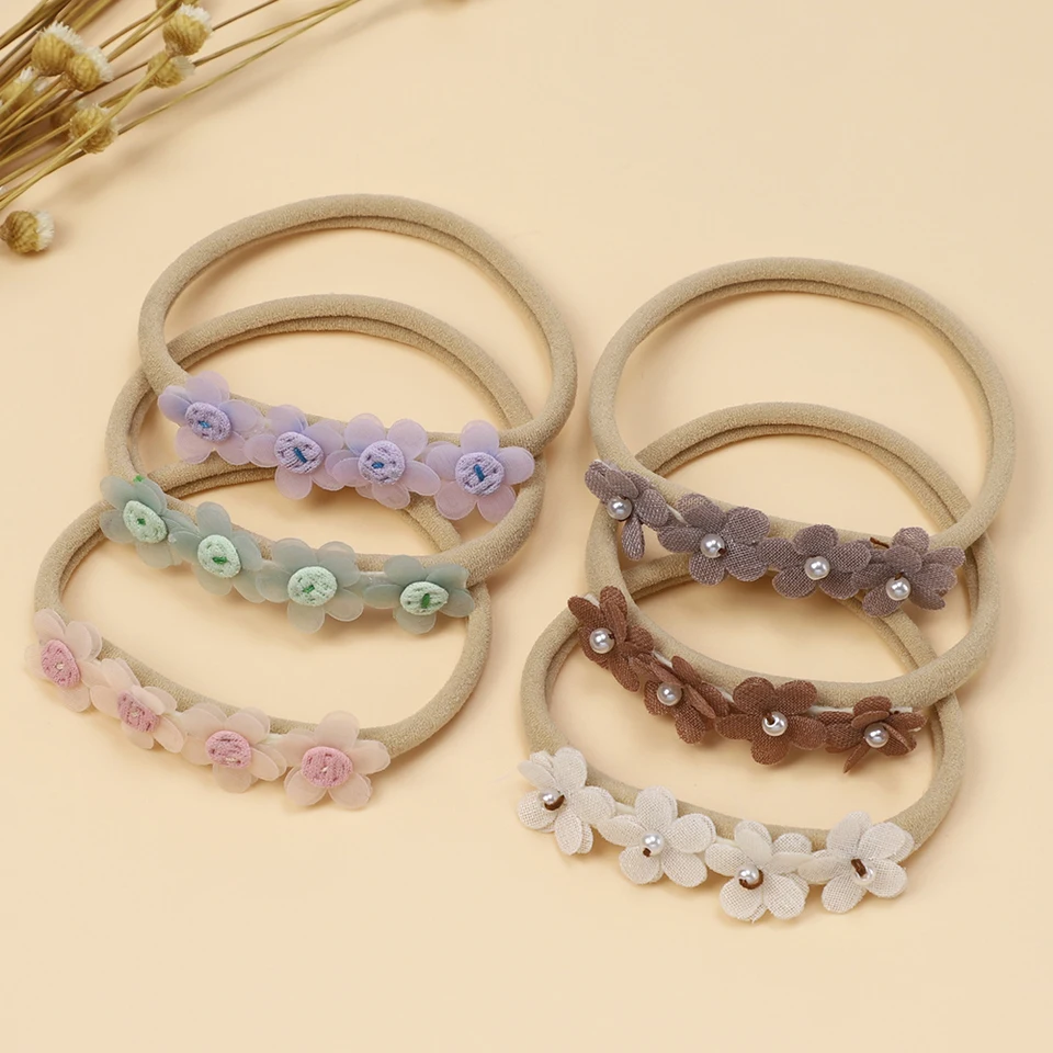 Dievčatko sladké vlasy kapela dievčatka Vlasy kliešte elastická gumová skupina kvetina kvetina Malé lopty scrunchies detské vlasy doplnky pre deti