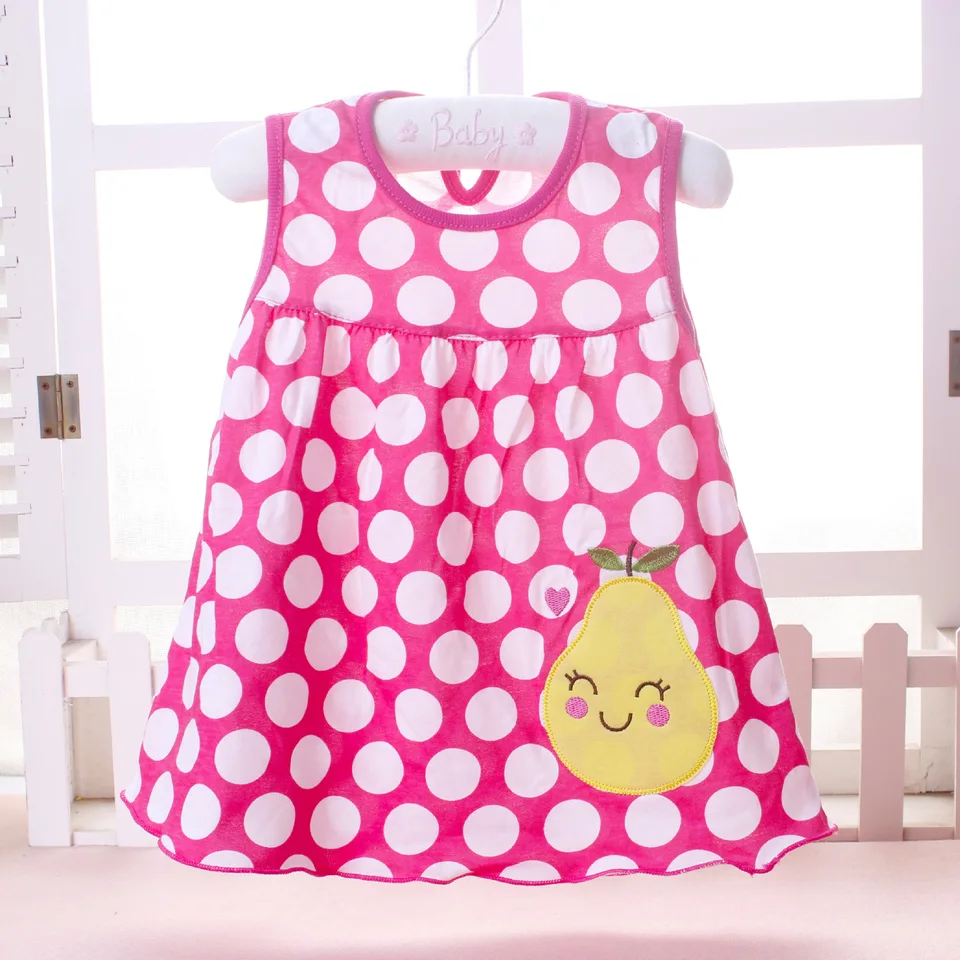 Dievčatko šaty roztomilý Vestido Infantil Cotton Pravidelné šaty bez rukávov A-line ležérne oblečenie minin princezná 0-24 mesiacov