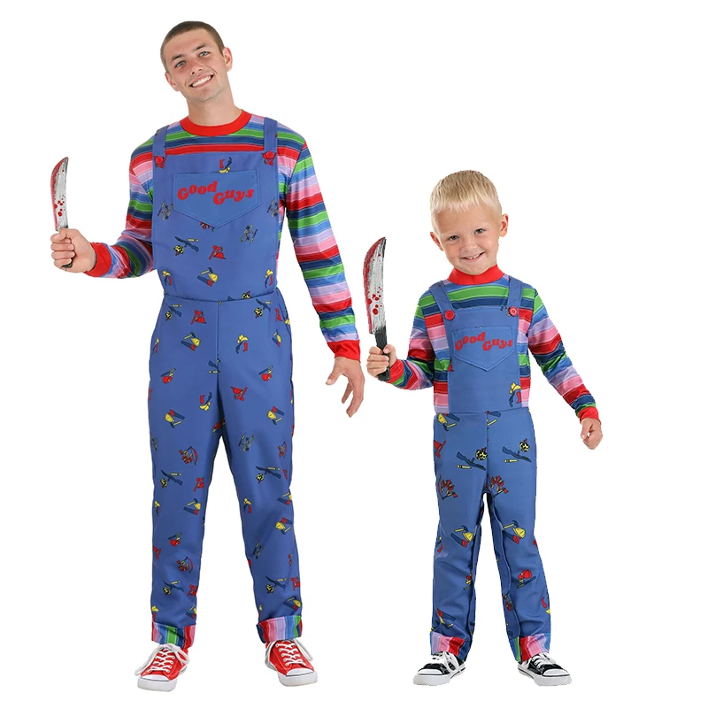 Dievčatá Doll Doll Fancy Dress Kids Horror Killer Halloween kostým pre Boyds Play Adult Child's Play Chucky kostým pre mužov