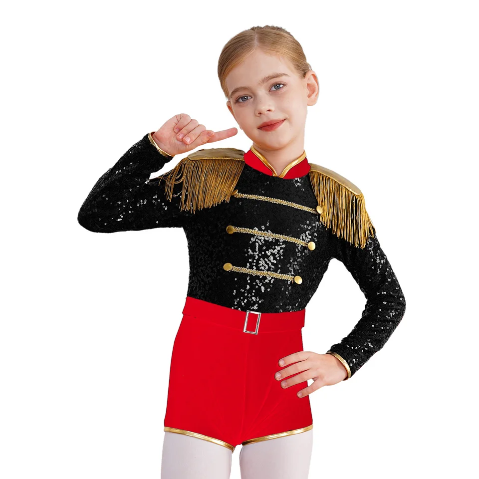 Dievčatá Halloween Karneval Cirkus Ringmaster Tamer Cosplay Performance kostým bubn