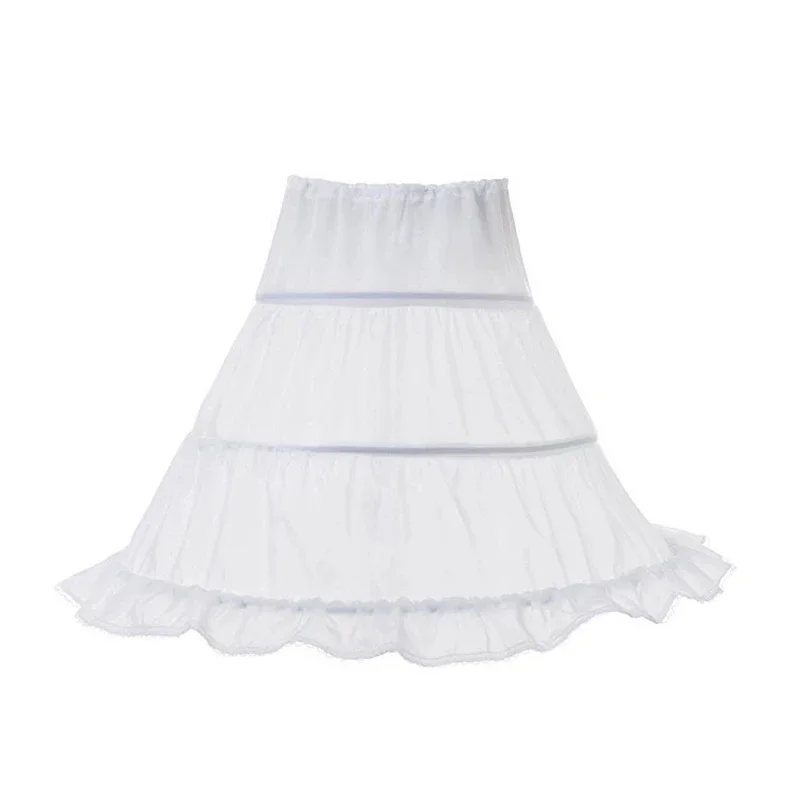 Dievčatá Petticoat Kids 2-3 obruče doplnky Crinoline Underskirt na večerné svadobné šaty napoly sklz princezná kostým