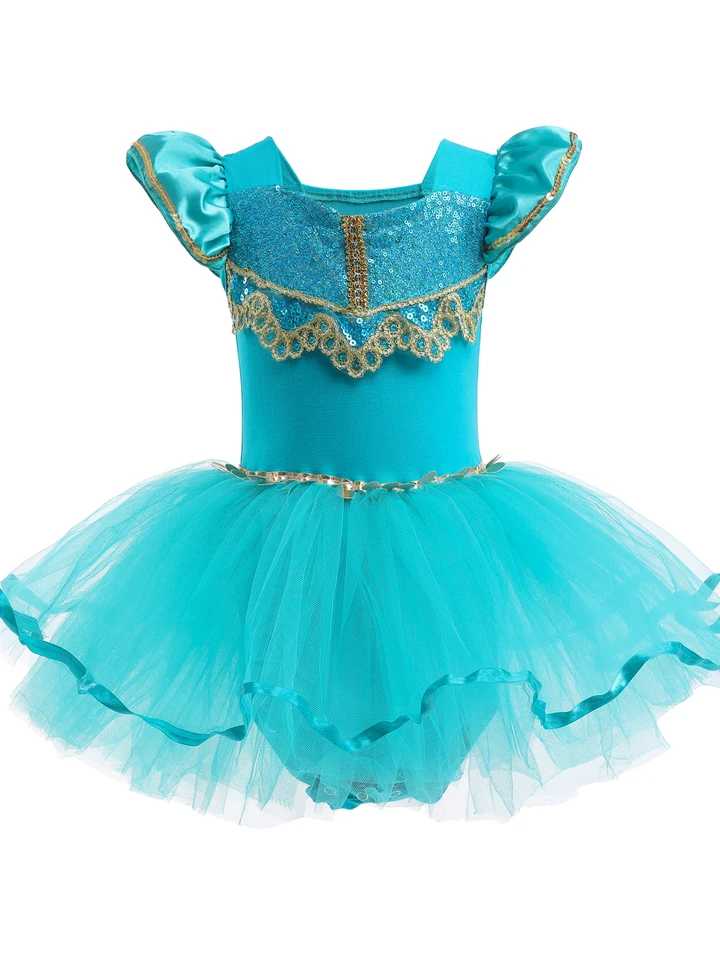 Dievčatá pre batoľatá tutu šaty remienok na lesklý tyl balet Balerina kostým pre tanečné dievčatá zelené cosplay oblečenie 100-140