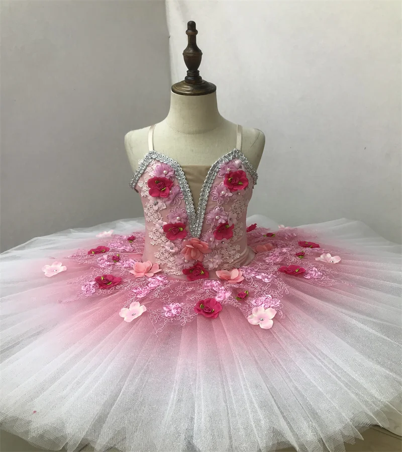 Dievčatá vykonávajú baletné kostýmy tutu nové tutu stretch tutu šaty baletné kostýmy súťažné výkony tutu šaty