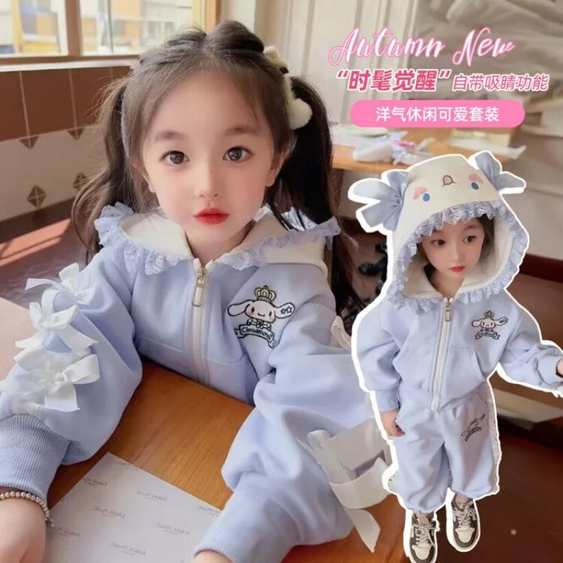 Dievčenské srdce Kawaii Sanrio Cinnamoroll anime jesenné deti voľný srs
