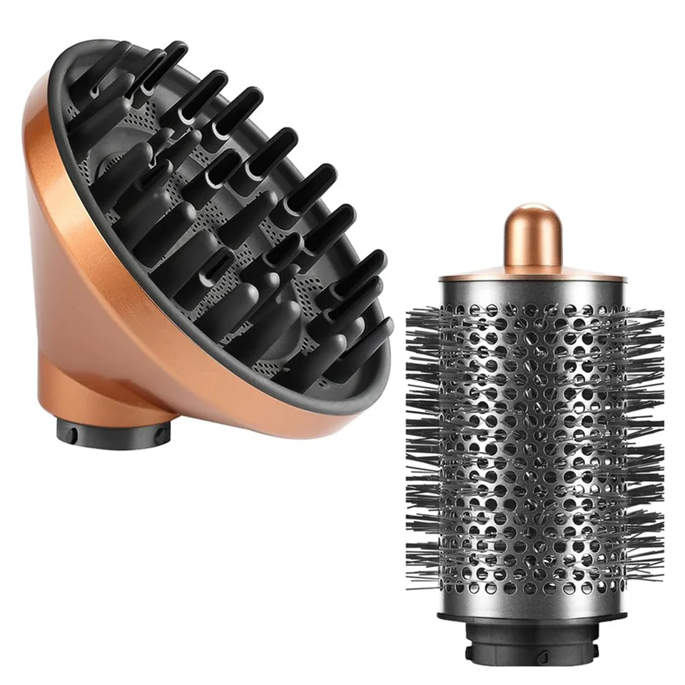Difuzér a veľké okrúhle objemové kefy kompatibilné pre Dyson Airwrap HS05, HS01 - Ideálny darček krásy