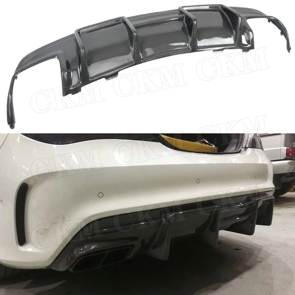 Difúzor zadného nárazníka z uhlíkových vlákien pre Mercedes Benz CLA Class W117 C117 Sport CLA45 AMG 2013-2019 FRP
