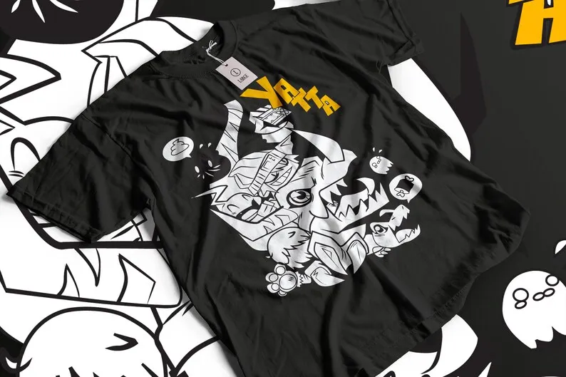 Digimon japonská manga obchodná košeľa anime vintage špeciálne tričko unisex