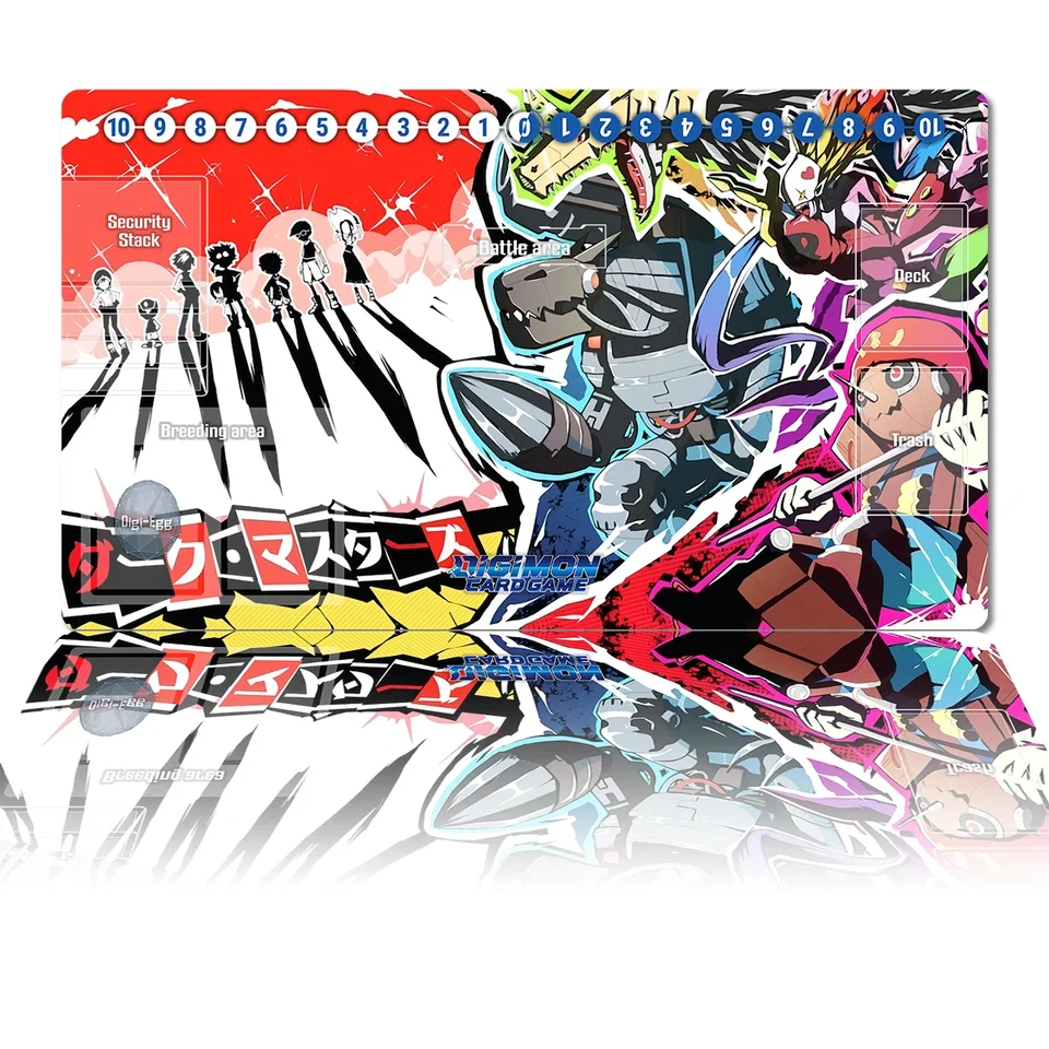 Digimon PlayMat Muendramon Pinochimon dtcg CCG Mat Piem Trading Card Game Game Mat Pobe Pad Pad Anime Anime Mouse Pad Free Bag zadarmo