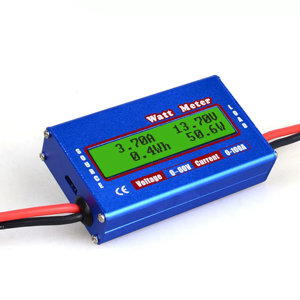 Digital LCD Display Blue DC 60V 100A Vyváženie napätia batérie Analyzátor batérie Watt Meter Checker Balancer nabíjačka RC Tools