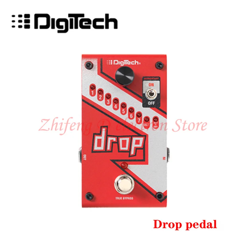 Digitech Drop Electric Acoustic Guitar Drop Pedal Effect, Transponla a Drop String, Magic Red Box