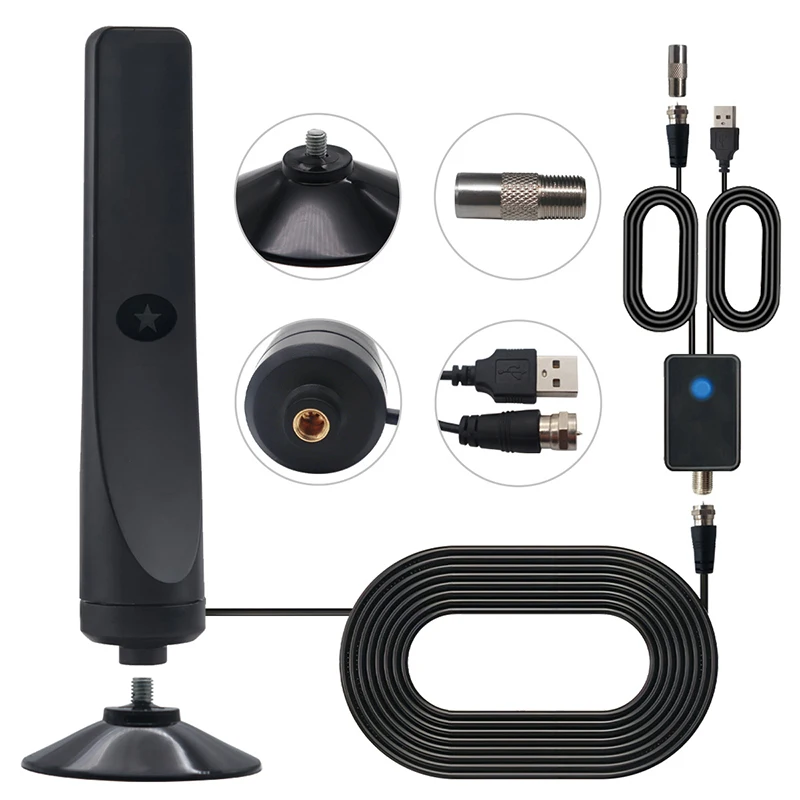 Digitálna anténa pre inteligentnú televíziu Indoor HD Digital Prenosná televízna anténa s podporou podpory signálu All TV