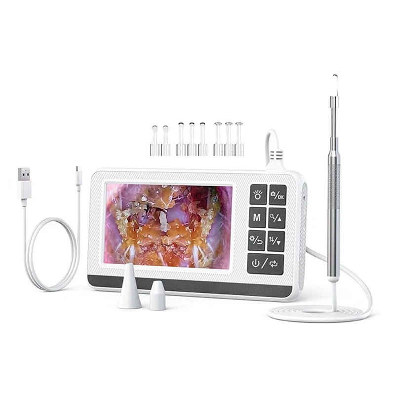 Digitálna viditeľná lyžica osvetleného ucha, uší kameru Otoscope, inteligentný čistič uší, na čistenie uší Elghing Picking Endoskop