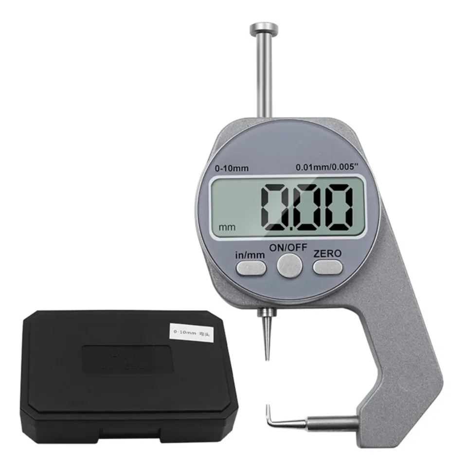 DIGITÁLNE Hrúbka meracie nástroje Elektronická hrúbka meracie meranie hrúbky papiera tenký kovový mikrometer 0,01 mm