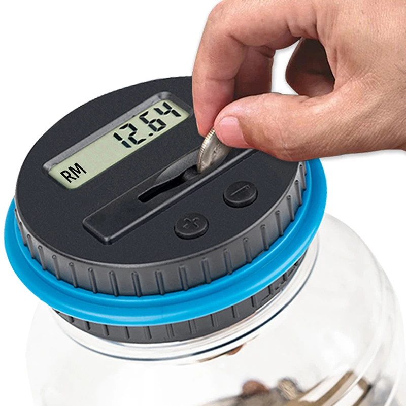 Digitálne LCD počítanie mincí, šetrenie peňazí, krabica Jar veľká kapacita pre USD Euro GBP Electronic Counting Piggy Bank