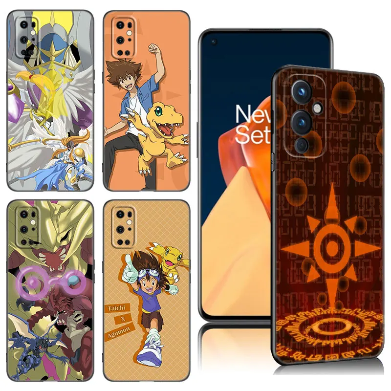 Digitálne monštrum Digimon čierny silikónový puzdro pre OnePlus 9 10 11 12 ACE 2V Pro 9RT 10T 10R NORD CE 2 3 LITE N10 N20 N20 5G