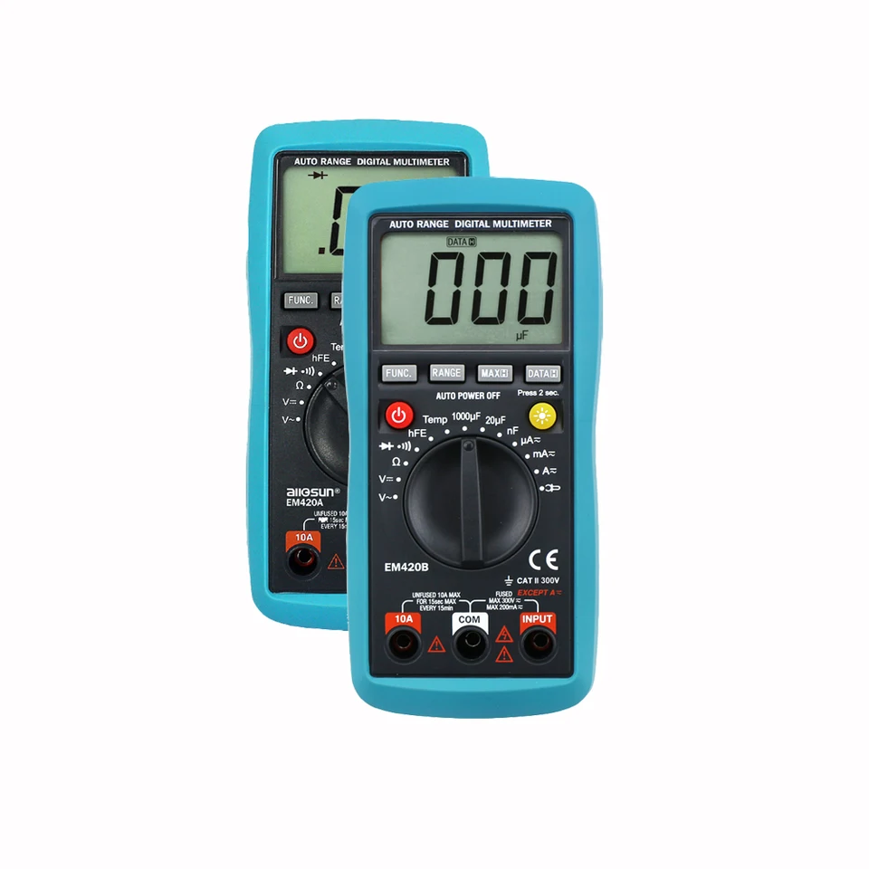Digitálne multimetrové napätie a prúd AC/DC s kontinuitou Diode Battery Chapacitance tester All-Sun EM420A EM420B