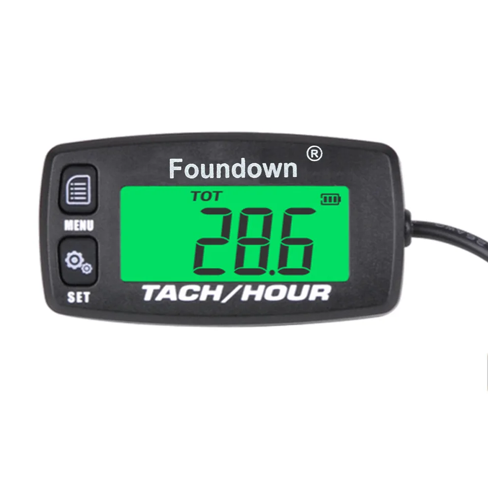 Digitálne RPM meranie hodinového merača Malé monitorovacie motory Tachometer Motor pre motocykel píly s ultragiálnymi lietadlami