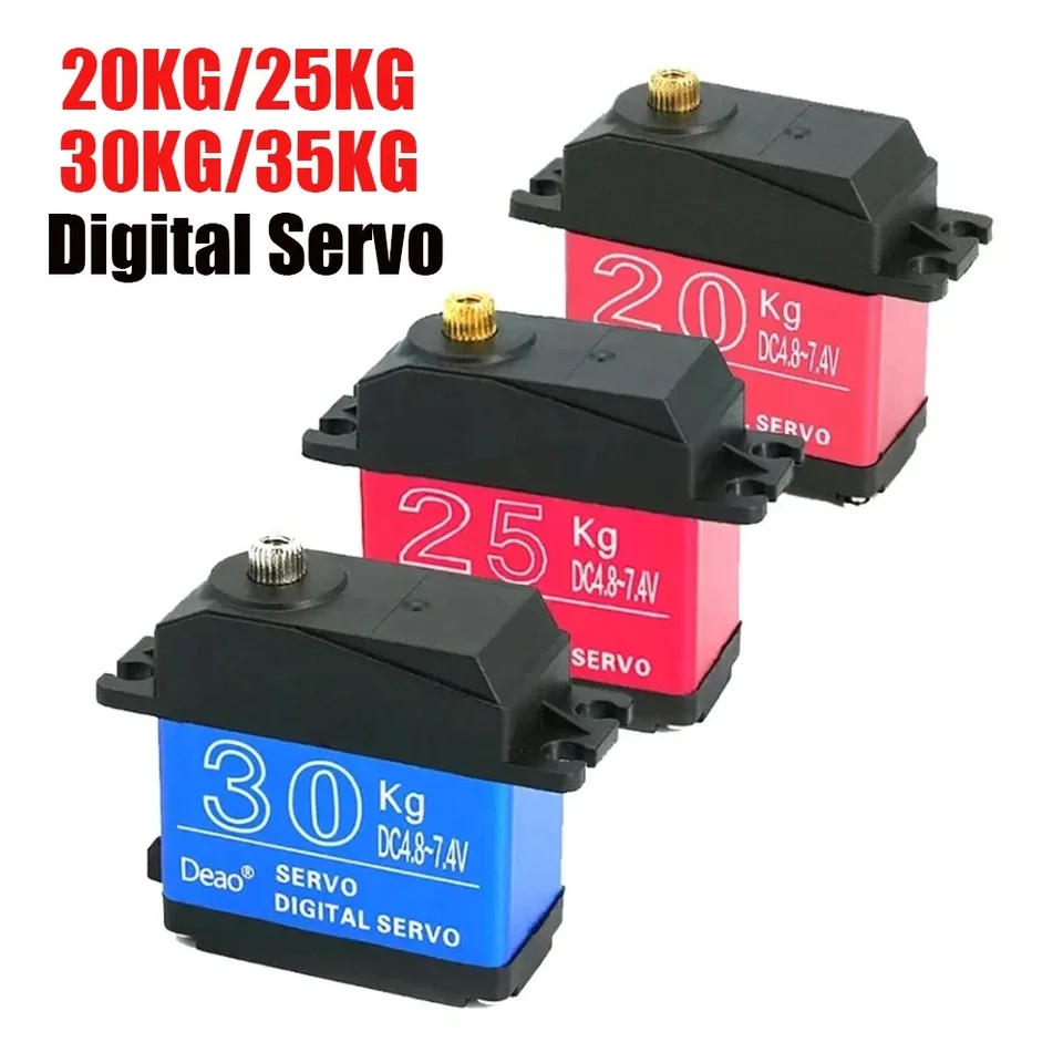 Digitálne servo 20 kg 25 kg 30 kg 35 kg nepremokavého vysokého krútiaceho momentu 180 stupňov 270 stupňov Metal Gear 25T RC Mechanické rameno
