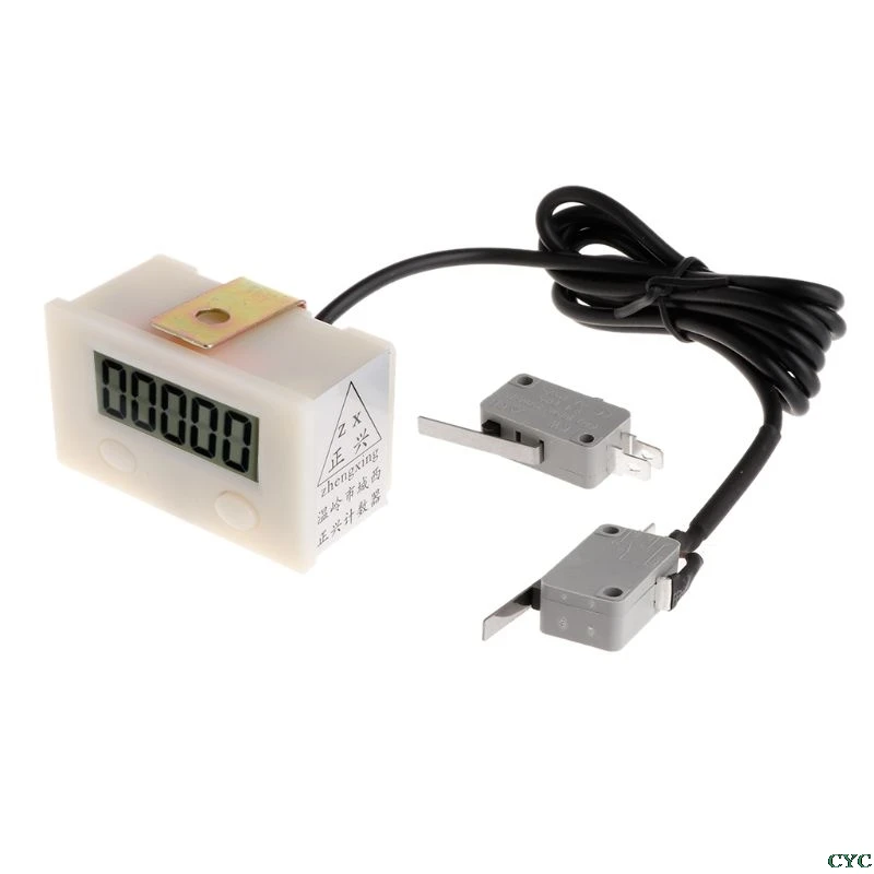 Digitálny 5 -číslicový LCD elektronický punč s resetom Microswitch a tlačidlo pozastavenia