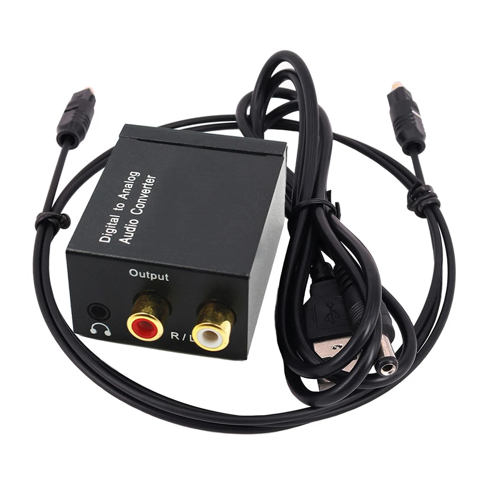 Digitálny až analógový zvukový konvertor 3 5 mm vhodný pre televízor Audio Digital Coaxium Fiber Optický výstupný prevodník
