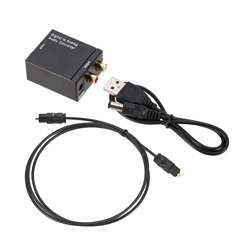 Digitálny až analógový zvukový konvertor 3 5 mm vhodný pre televízor Audio Digital Coaxium Fiber Optický výstupný prevodník