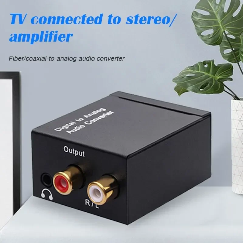Digitálny až analógový zvukový konvertor 3 5 mm vhodný pre televízor Audio Digital Coaxium Fiber Optický výstupný prevodník
