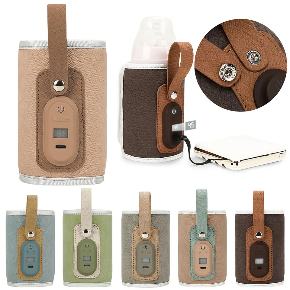 Digitálny displej prenosné teplé fľaše Ohrievanie dieťaťa Ošetrovateľstvo Fľaša ohrievač USB Poháňaná mliečna voda teplejšia pre deti vonkajšie cestovanie
