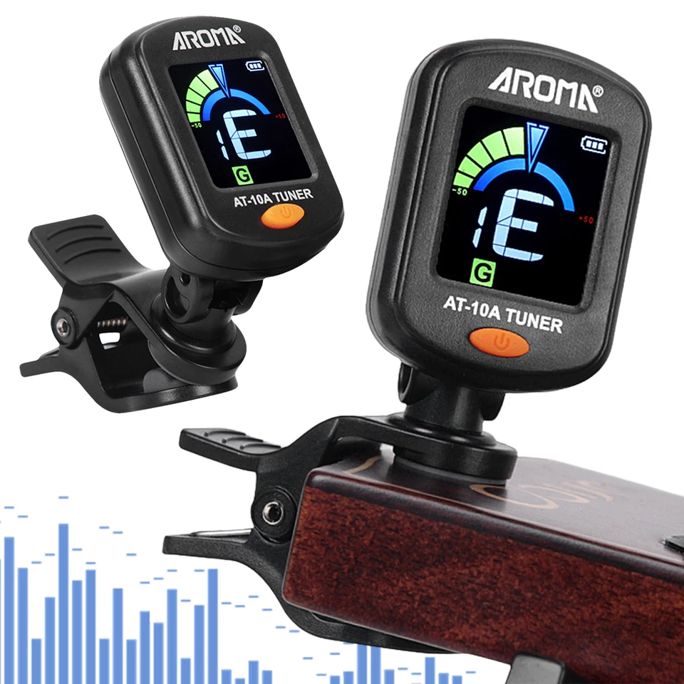 Digitálny elektronický tuner skladateľný otočný akustický gitarový tuner elektrický gitarový tuner pre akustickú gitaru ukulele basové husle