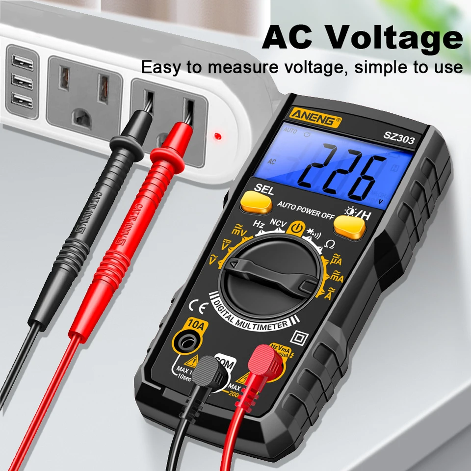 Digitálny multimeter 1999 Počíta AC/DC Voltmeter Ammeter Vysoko presné napätie prúdu Volt volt Amp Ohm Meter Elektriciálne nástroje